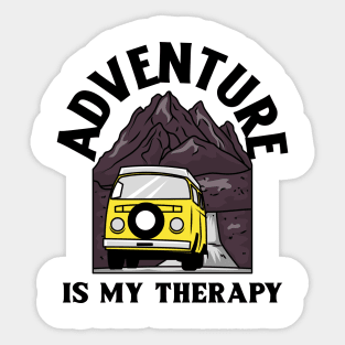 adventure is my therapy Sticker